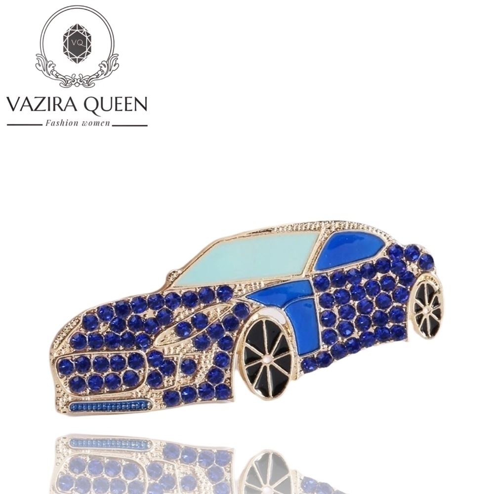 VQ Car Brooch with Crystals